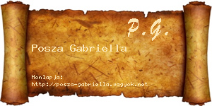Posza Gabriella névjegykártya